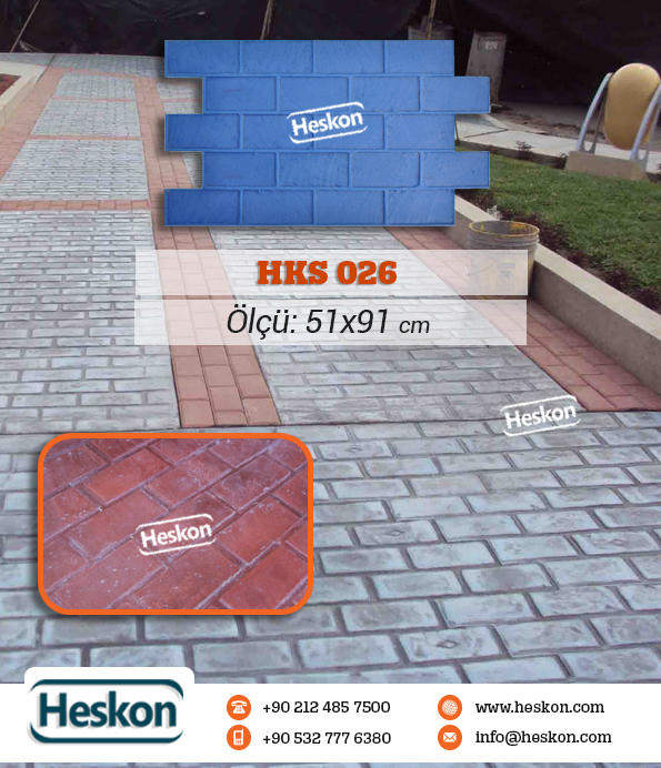 026 Hks Cobble Stone Concrete Pattern Baski Beton Kalibi