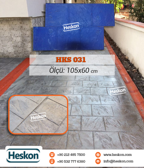 031 Hks Concrete Stamp Stone Pattern Baski Beton Kalibi