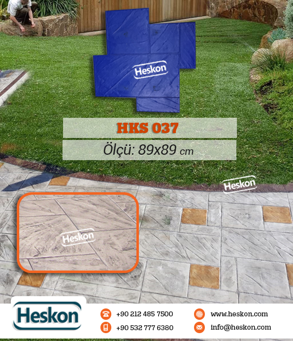 037 Hks Concrete Stamping Pattern Baski Beton Kalibi