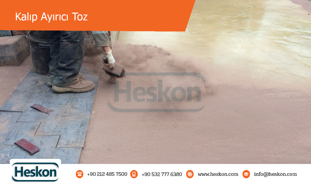 kalip ayirici toz