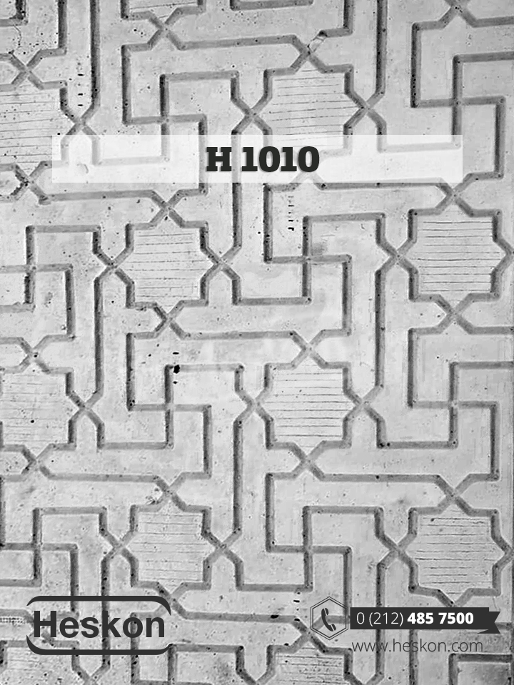 H 1010 Cizgi Desenli Teksturl Perde Cevre Beton Kalibi
